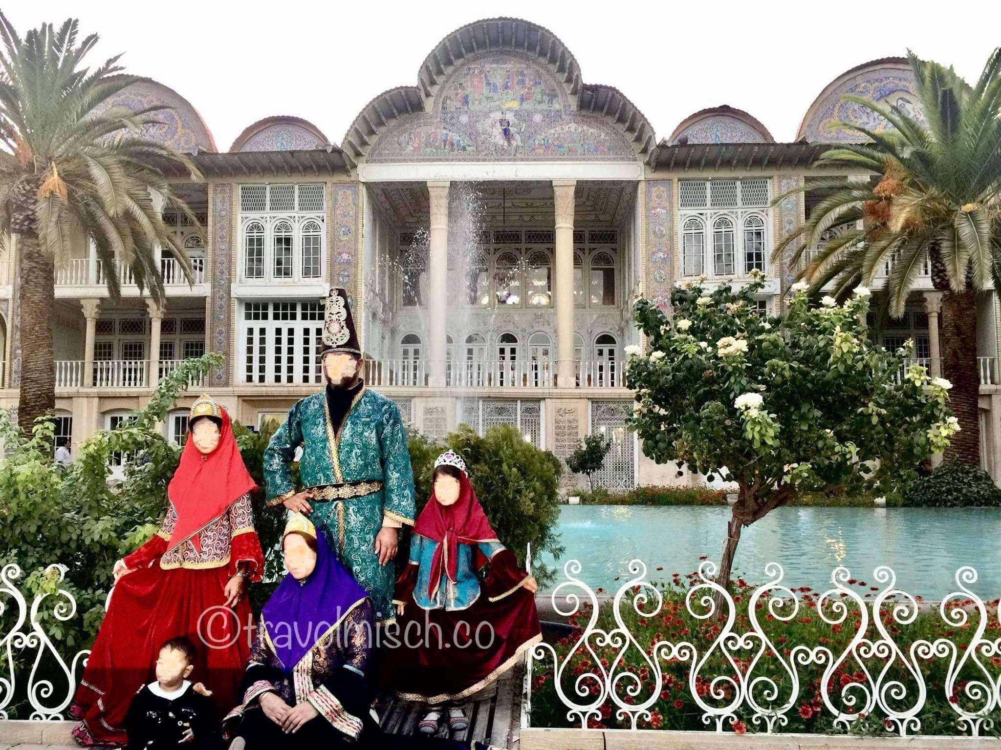 A beautiful family shot at Eram garden with their traditional dresses.